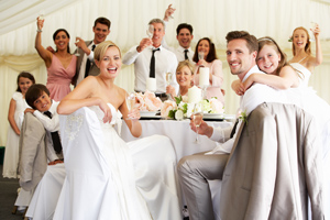 Bride and Groom at Wedding reception